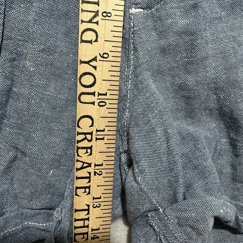 Levi's Chambray Shorts Women's 31 Light Blue Linen Blend‎ Shorts With Pocket NWT